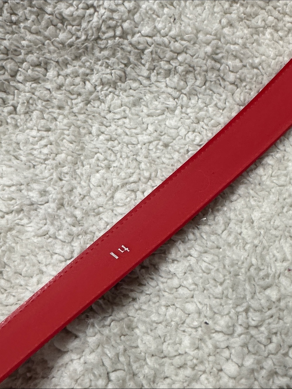 Slim Vegan Leather Red Belt Snake Skin Pattern with Gold Buckle - Picture 4 of 4